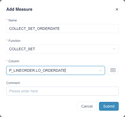 Add Collect_Set Measure