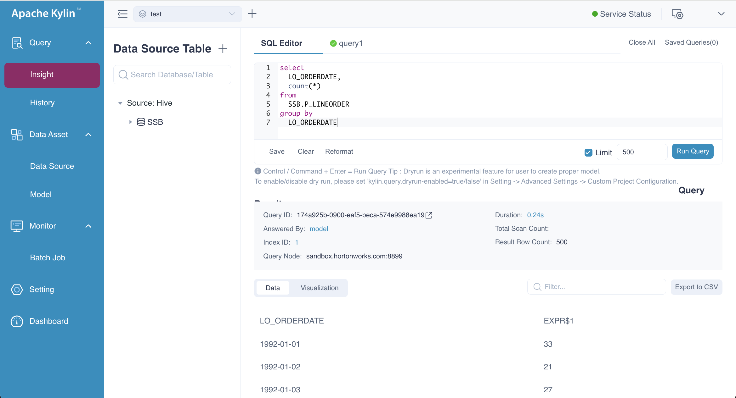 Execute SQL Queries