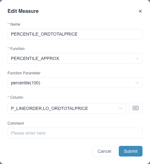 Add Percentile Measure